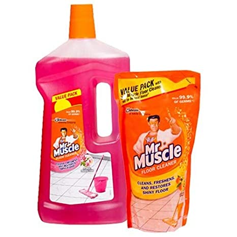 Mr. Muscle Floor Cleaner Floral 1050ml +  Floor Cleaner Citrus 5